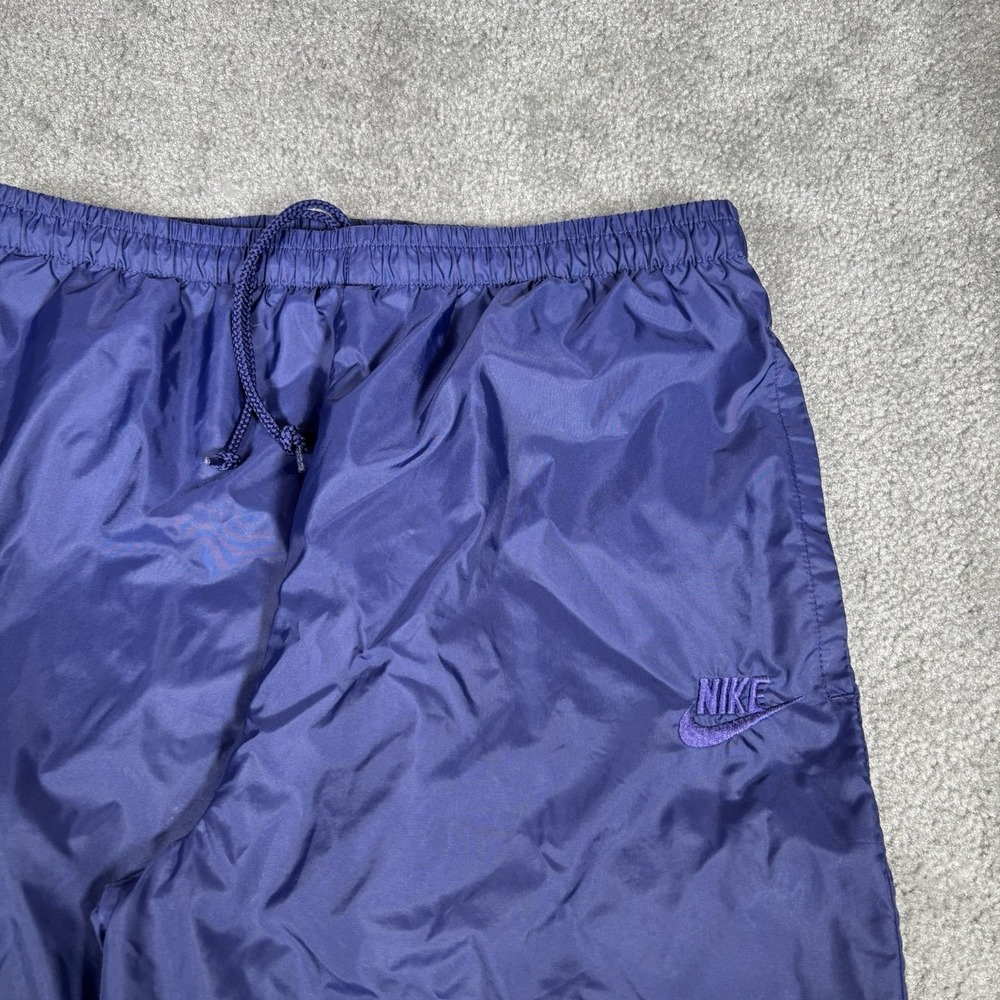 Vintage Nike Track Pants Youth Boys L Blue Windbreaker Nylon Lightweight 90s